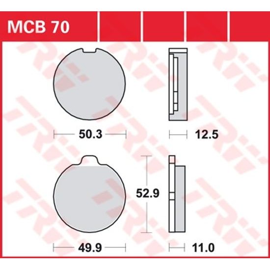 Brzdové destičky MCB070