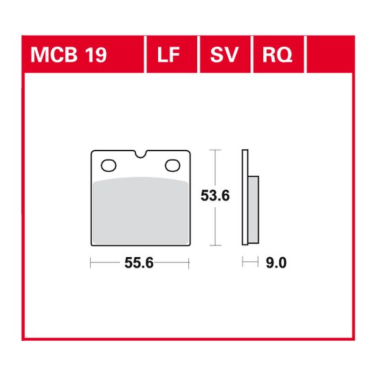 Brzdové destičky MCB019