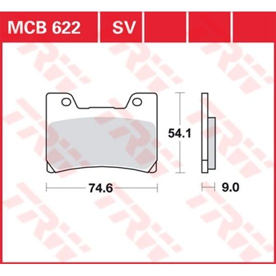Brzdové destičky MCB622