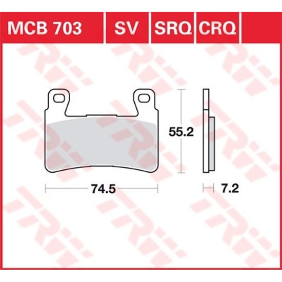 Brzdové destičky MCB703SV