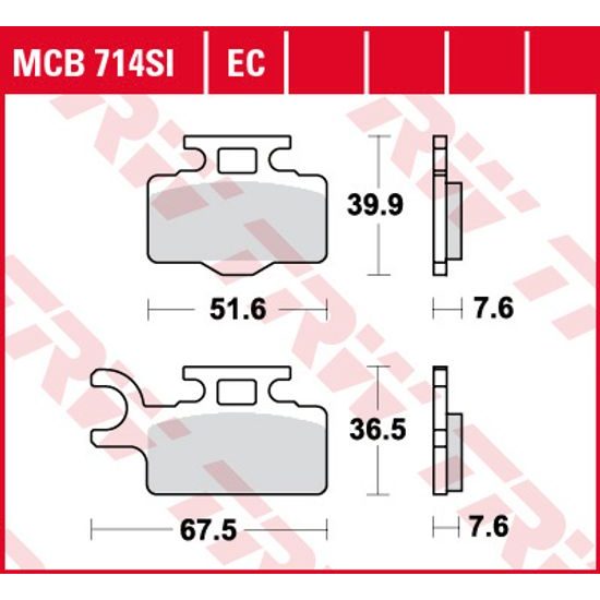 Brzdové destičky MCB714EC