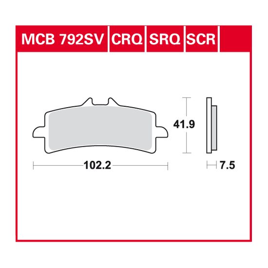 Brzdové destičky MCB792SV