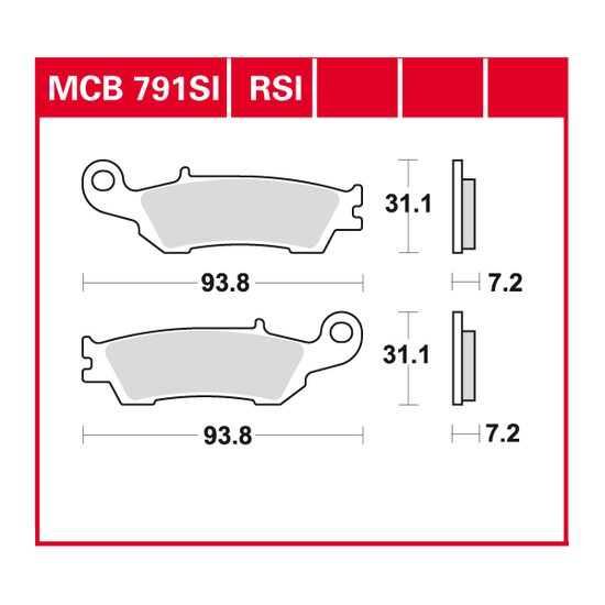 Brzdové destičky MCB791RSI