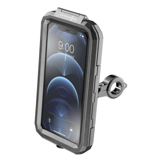Univerzální voděodolné pouzdro na mobilní telefony Interphone Armor Pro, úchyt na řídítka, max. 6,5", černé