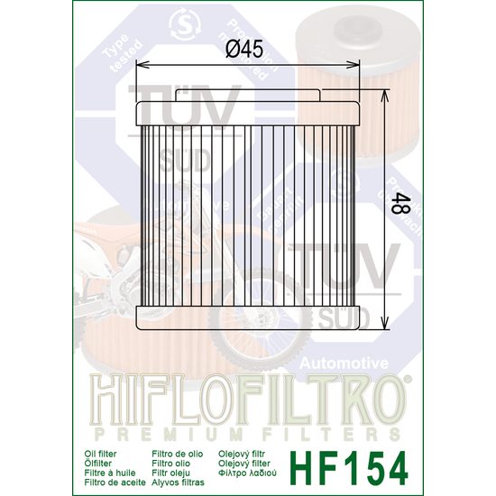 Olejový filtr HF154 Husqvarna