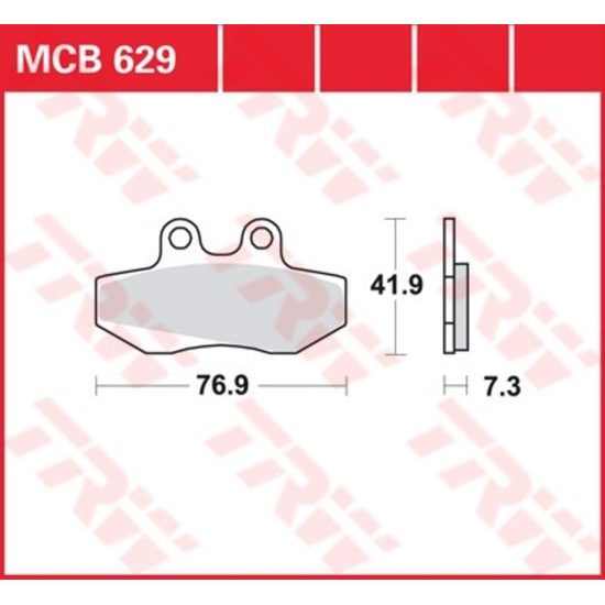 Brzdové destičky MCB629