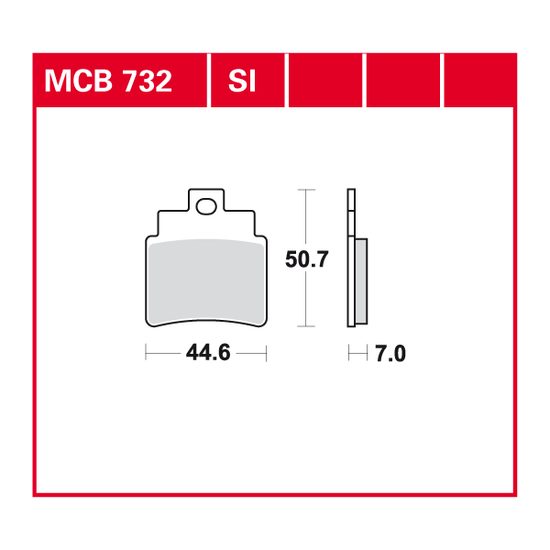 Brzdové destičky MCB732