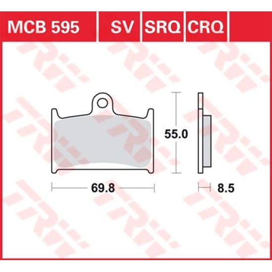 Brzdové destičky MCB595CRQ