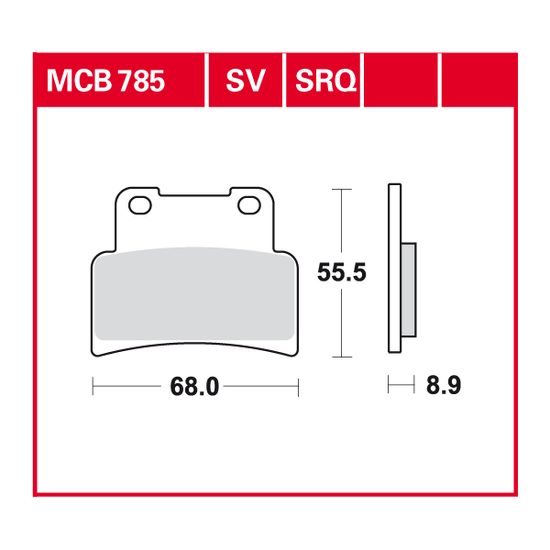 Brzdové destičky MCB785SV