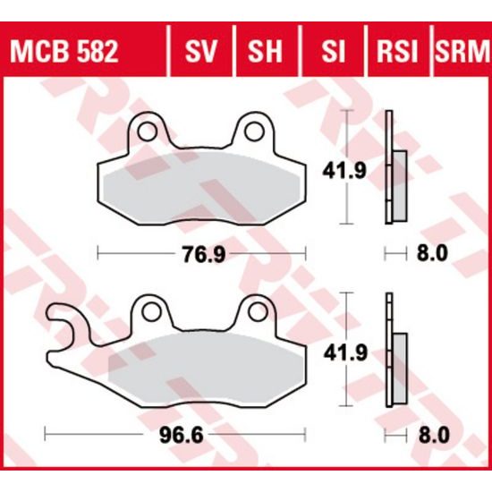 Brzdové destičky MCB582SV