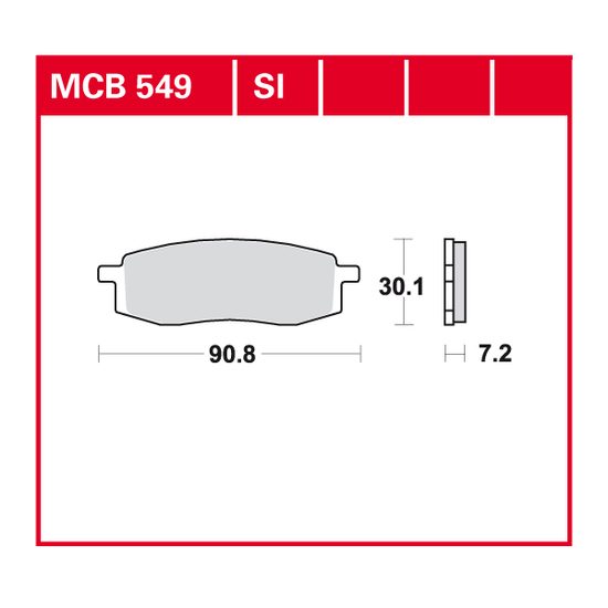 Brzdové destičky MCB549