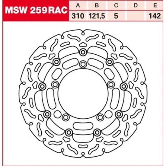 Brzdový kotouč plovoucí MSW259RAC