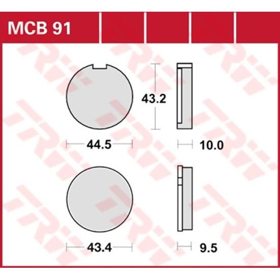 Brzdové destičky MCB091