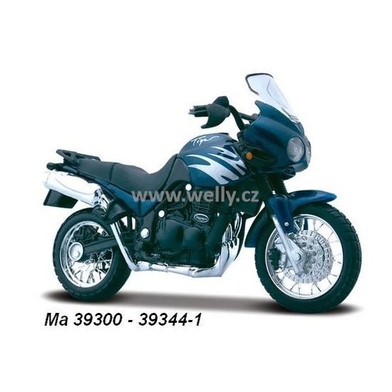 Model Triumph Tiger 1:18 - modrý