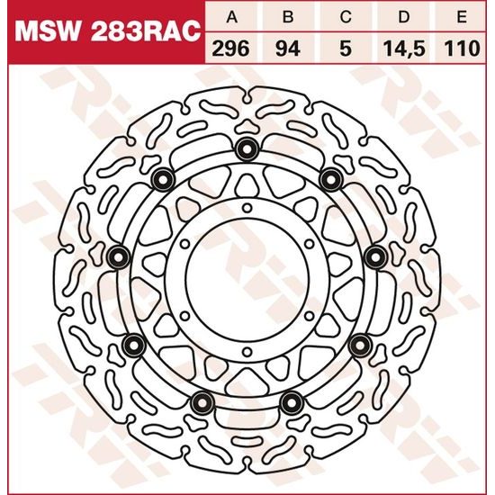 Brzdový kotouč plovoucí MSW283RAC