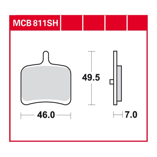 Brzdové destičky MCB811SH