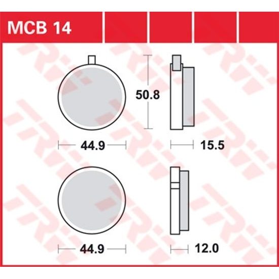 Brzdové destičky MCB014