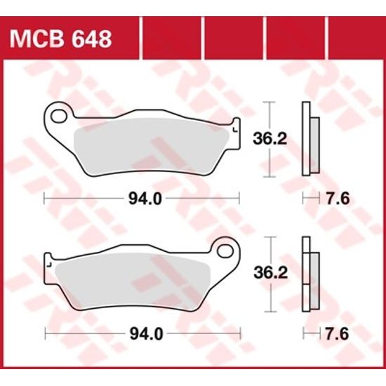 Brzdové destičky MCB648SV