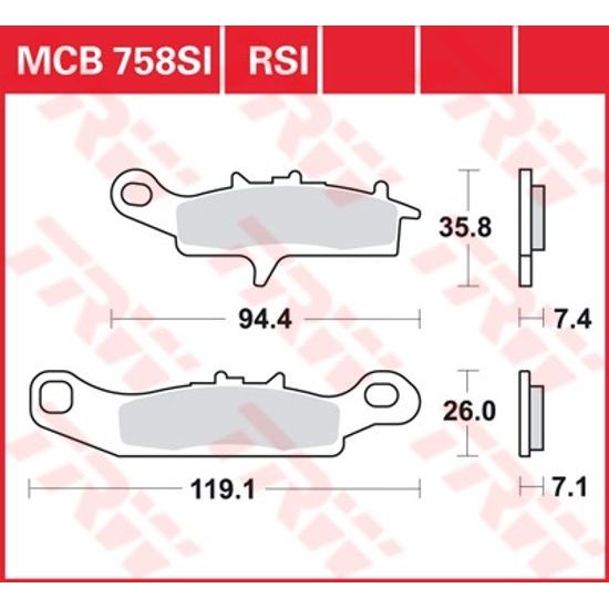 Brzdové destičky MCB758SI