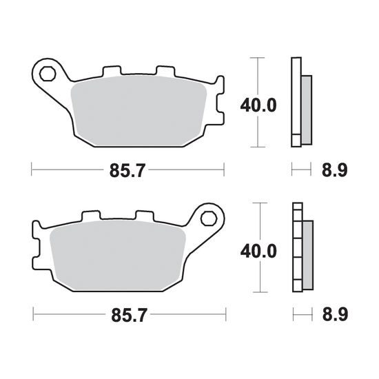 AP Racing Sinter brzdové destičky - zadní # 257SR