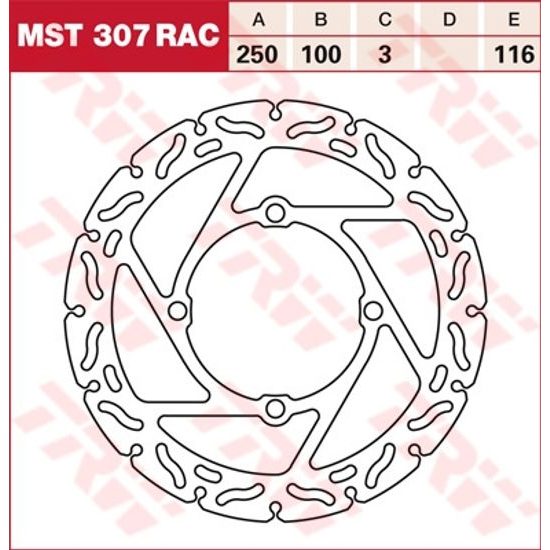 RACING Brzdový kotouč MST307RAC