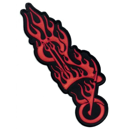 Nášivka - MOTORKA ČERVENO ORANŽOVÁ / zádovka