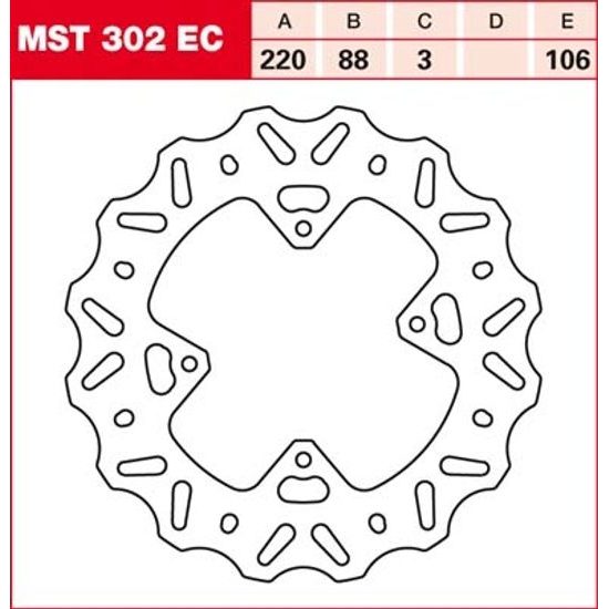 Brzdový kotouč MST302EC