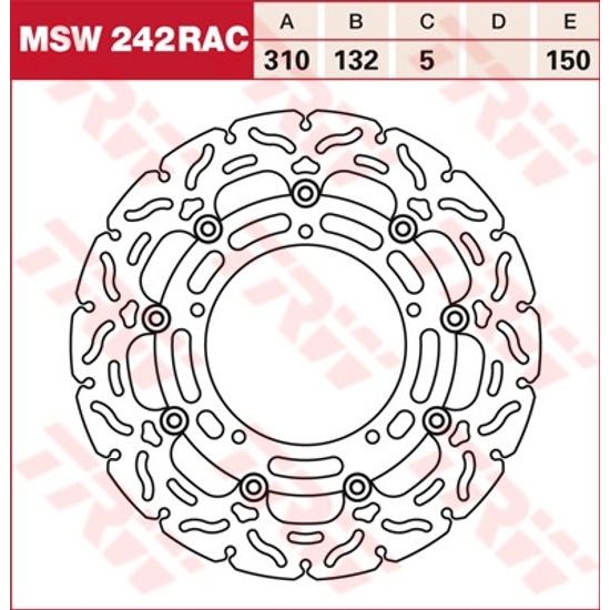 RACING Brzdový kotouč plovoucí MSW242RAC