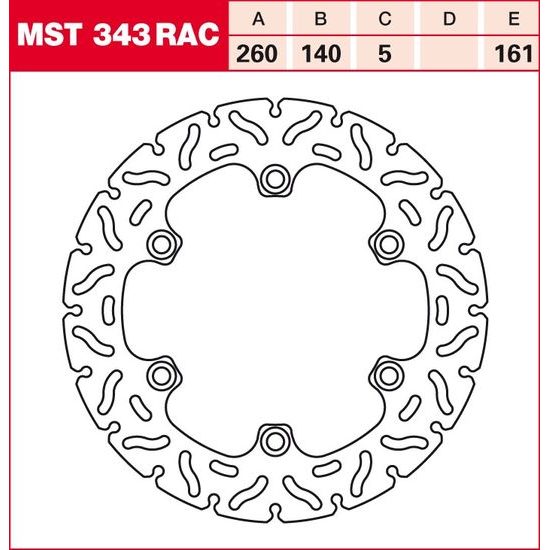 Brzdový kotouč MST343RAC