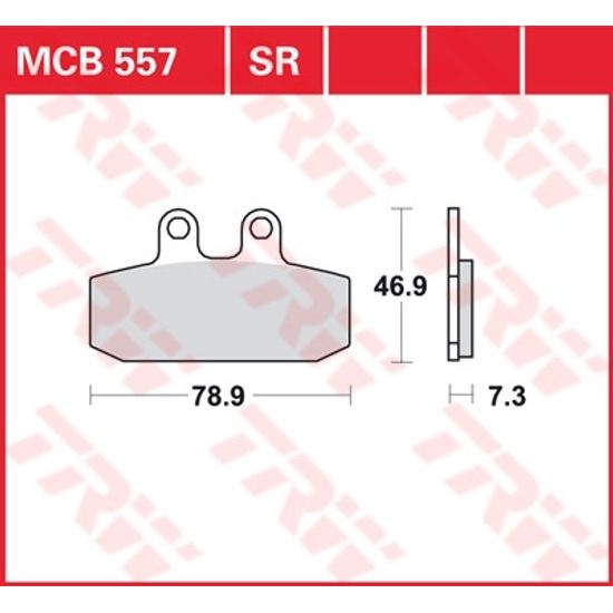 Brzdové destičky MCB557