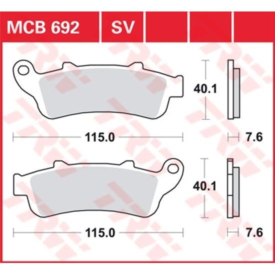 Brzdové destičky MCB692