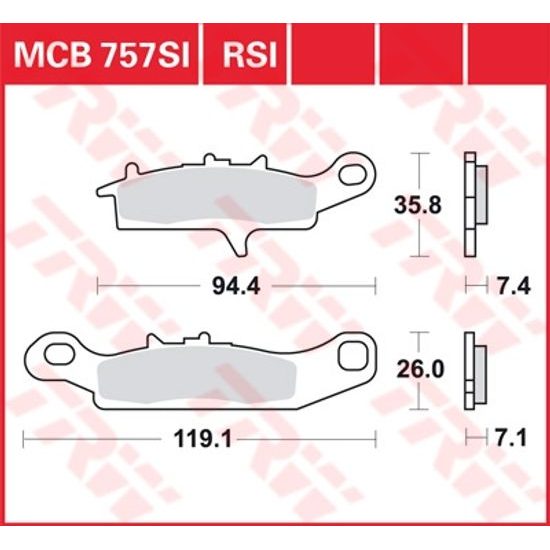 Brzdové destičky MCB757SI