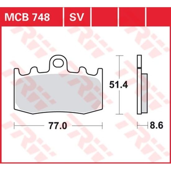 Brzdové destičky MCB748SV