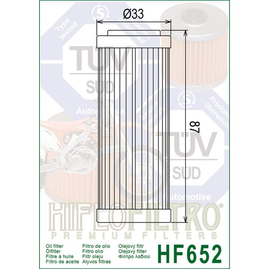 Olejový filtr HF652 KTM