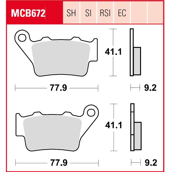 Brzdové destičky MCB672