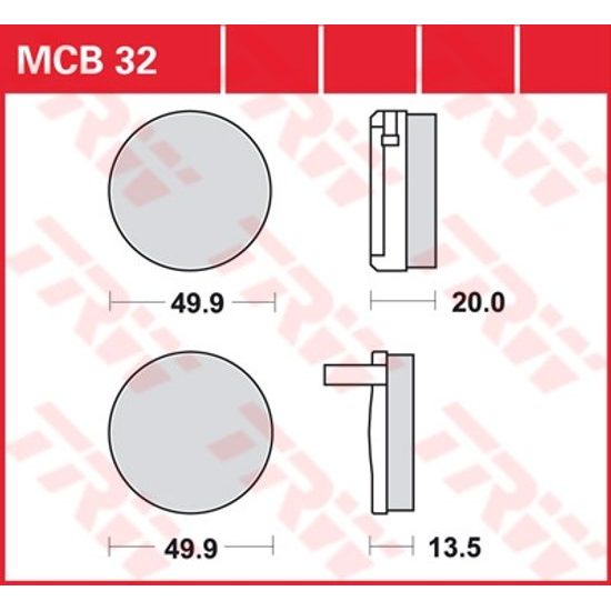 Brzdové destičky MCB032