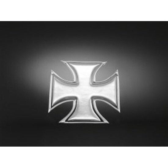 3D chrom moto samolepy Highway hawk maltézský kříž 51-39952