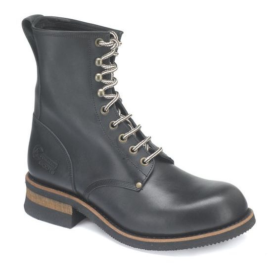 Tkaničková moto obuv / WORKER - černé