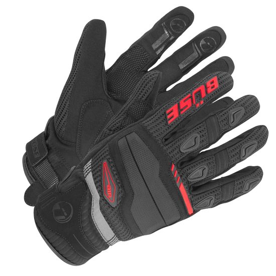 Büse Rukavice Fresh černo/ červené, velikost 7