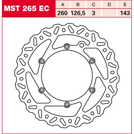 Brzdový kotouč MST265EC