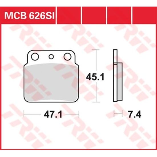 Brzdové destičky MCB626SI