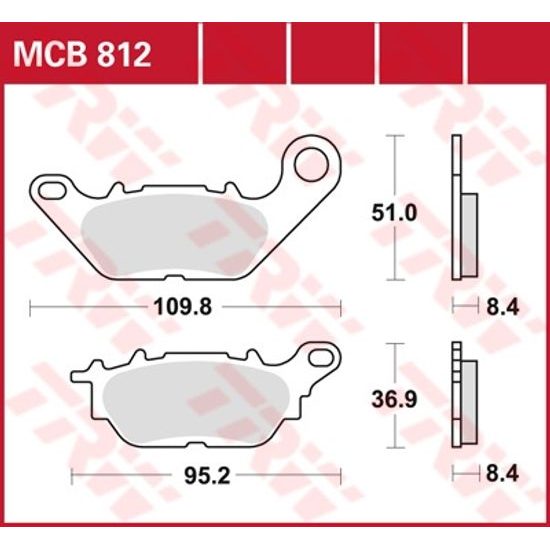 Brzdové destičky MCB812