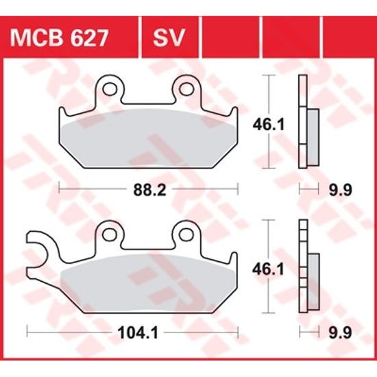 Brzdové destičky MCB627SV