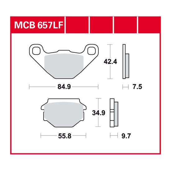 Brzdové destičky MCB657