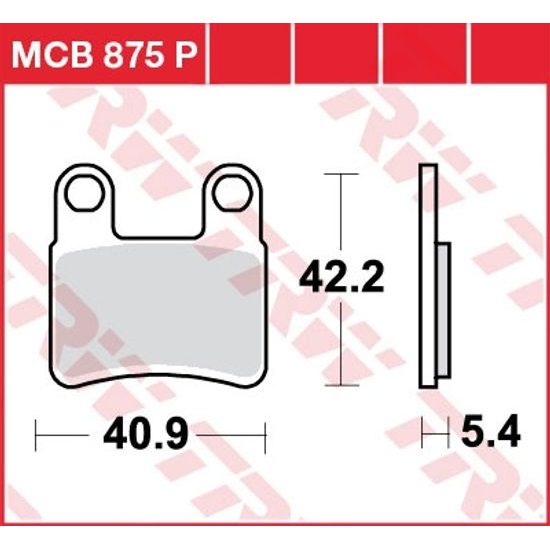 Brzdové destičky MCB875P
