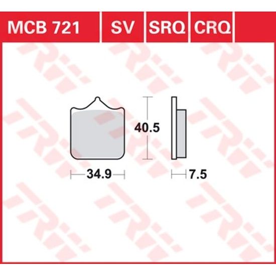 Brzdové destičky MCB721CRQ