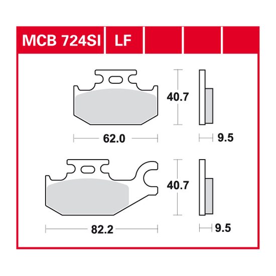 Brzdové destičky MCB724