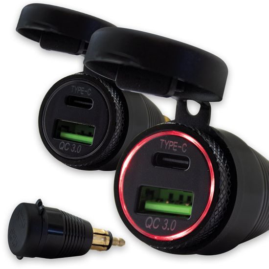 Dvojitý USB 3.0 adaptér na motorku