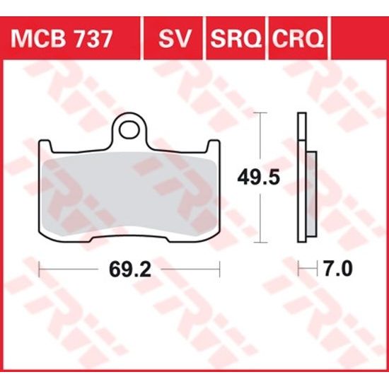 Brzdové destičky MCB737SV