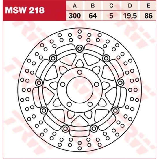 Brzdový kotouč plovoucí MSW218